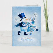 New Year Frost Romance - Snowy Magic Vintage 箔シーズンカード (正面)