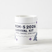 New Year Gift for Tired Moms, Zero Sleep! コーヒーマグカップ (中央)