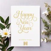 New Year gold script business logo シーズンカード