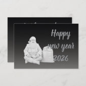 New year greeting calm サンキューカード (正面/裏面)