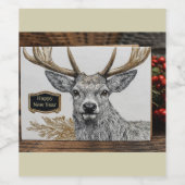 New Year greeting label ワインラベル (シングルラベル)