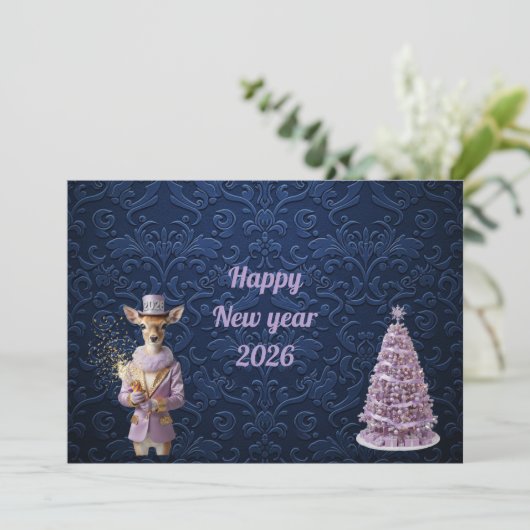 New year greeting lol dog カード (スタンド正面)