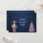 New year greeting lol dog カード (正面/裏面インサイチュ)