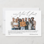 New Year Greetings Photo with Art Deco Greeting 招待状 (正面)