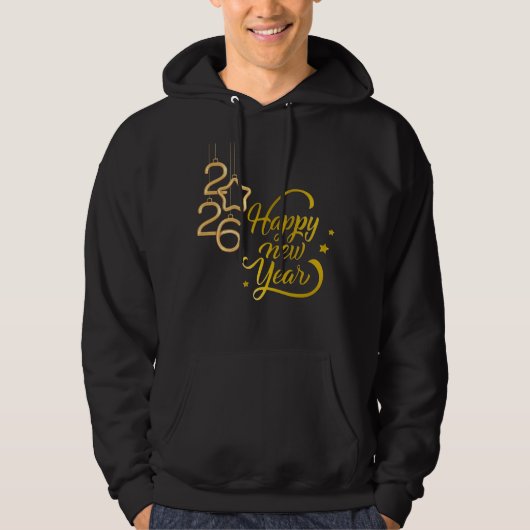 NEW YEAR hoodies trendy fun cool パーカ (正面)