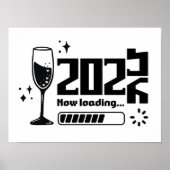 New Year Loading 2026 – Minimal Gamer Design ポスター (正面)
