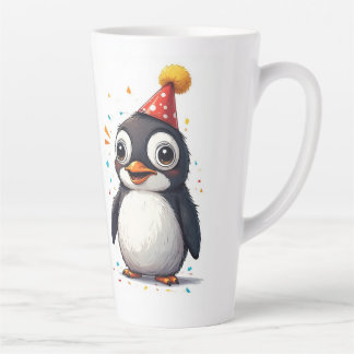 New year, love, birds, penguins カフェラテマグ