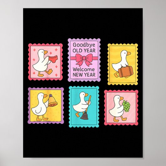 New Year Matching Welcome New Year Midnight Funny  ポスター (正面)