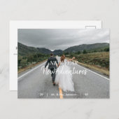 New Year New Adventures | Newlywed Photo Holiday ポストカード (正面/裏面)