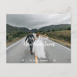New Year New Adventures | Newlywed Photo Holiday ポストカード
