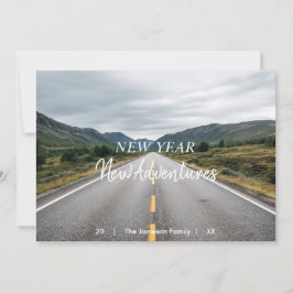 New Year New Adventures | Photo Flat Holiday Card シーズンカード