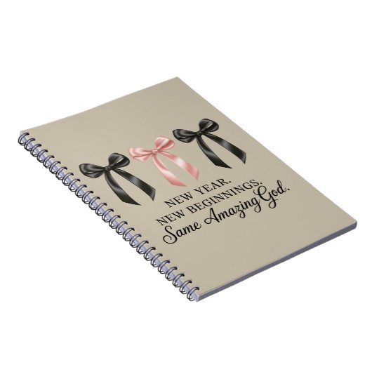 New Year New Beginnings Same Amazing God Religious ノートブック (右側)