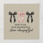 New Year New Beginnings Same Amazing God Religious 招待状 (正面)