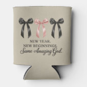 New Year New Beginnings Same Amazing God Religious 缶クーラー (正面)