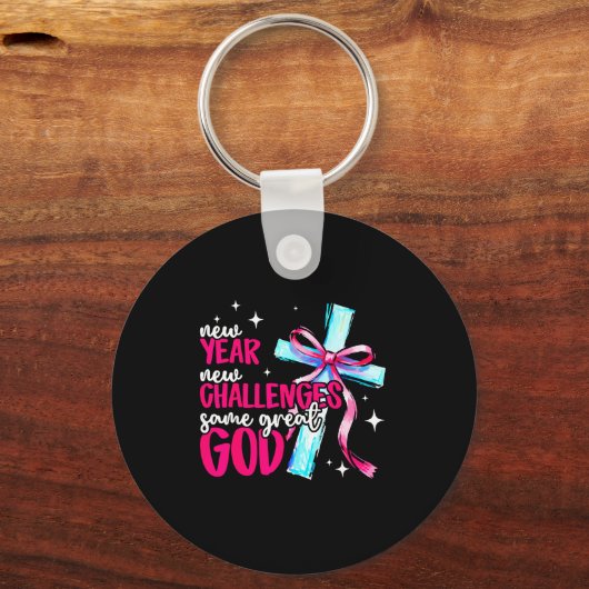 New Year New Challenges Sam Great God Christian Ne キーホルダー (正面)