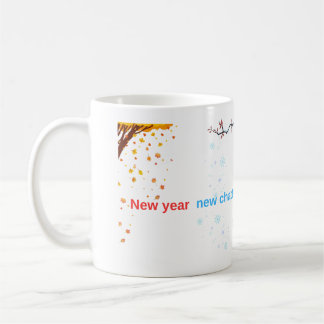 New Year New Chapter Same Coffee Obsession - Four コーヒーマグカップ