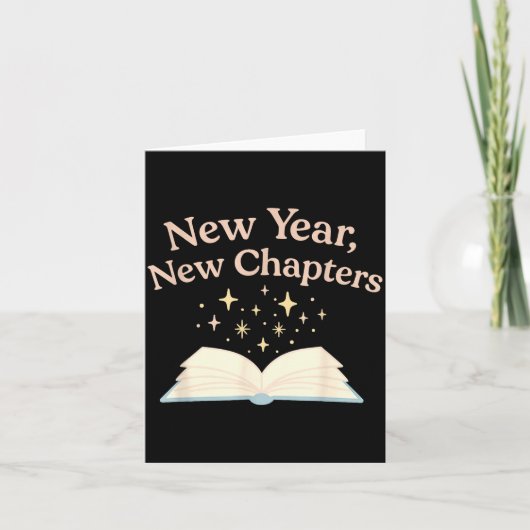 New Year New Chapters Cozy Reading For Book Lovers カード (正面)