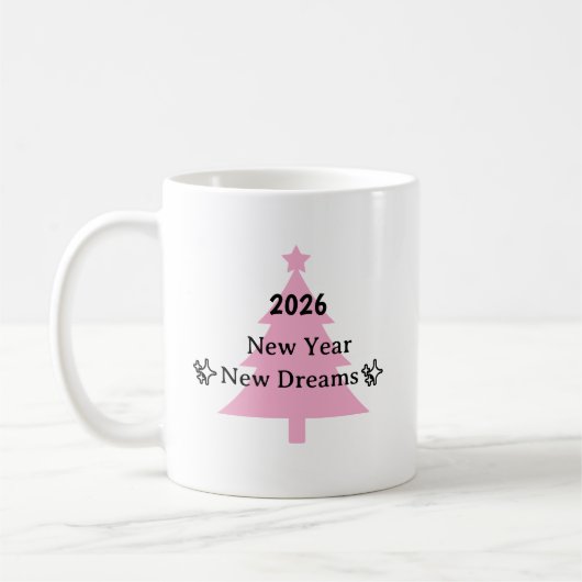 New Year, New Dreams Mug コーヒーマグカップ (左)