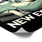 New Year New Excuses Funny Lazy Sloth New Year Res ポスター (角)