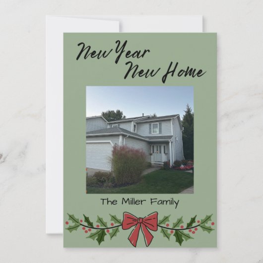 New Year New Home Christmas Card シーズンカード (正面)