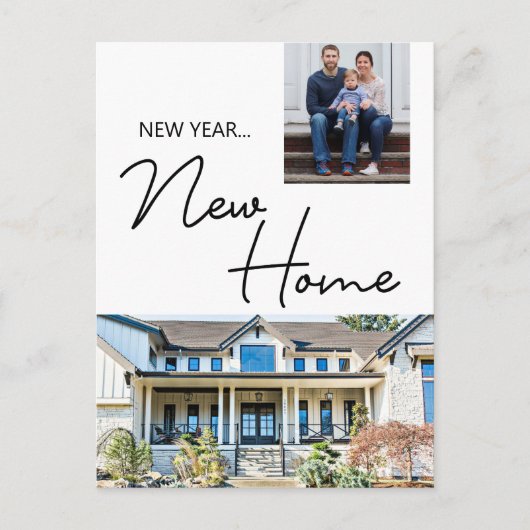 New Year New Home Moving Announcement photos シーズンポストカード (正面)