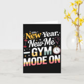 New Year New Me 2026 Funny Fitness Workout Gym Mod カード (黄色い花)
