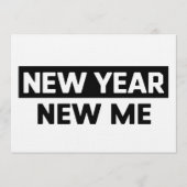 New Year New Me Inspirational Motivational Quote 招待状 (正面)