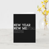 New Year New Me_mental Issues Funny New Year Resol カード (黄色い花)