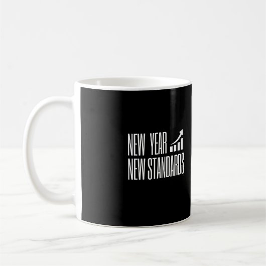 New Year New Standard — Minimalist Motivation MUG コーヒーマグカップ (左)