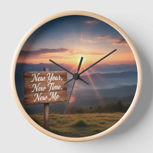 ✨ New Year. New Time. New You. ✨ 壁時計 (正面)