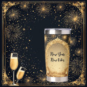 New Year New Vibes Midnight Gold Champagne Sparkle 保温保冷タンブラー