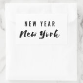 New Year New York 長方形シール (バッグ)