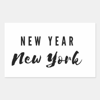 New Year New York 長方形シール