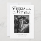 New Year Newlyweds Modern Wedding Photo シーズンカード (正面)