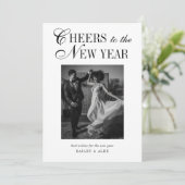 New Year Newlyweds Modern Wedding Photo シーズンカード (スタンド正面)