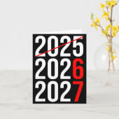 New Year Next Two Year Are 2026 2027 Funny 67 Meme カード (黄色い花)