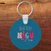 New Year Nicu Nurse Crew Celebration Uni-adults -  キーホルダー (正面)