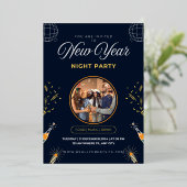 New Year Night Party  箔招待状 (立ち正面)