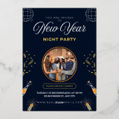 New Year Night Party  箔招待状 (裏面)