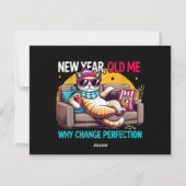 New Year Old Me Why Change Perfection Funny Humor  シーズンカード (裏面)