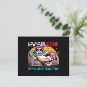 New Year Old Me Why Change Perfection Funny Humor  シーズンカード (スタンド正面)