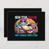 New Year Old Me Why Change Perfection Funny Humor  シーズンカード (正面/裏面)