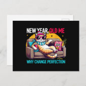 New Year Old Me Why Change Perfection Funny Humor  シーズンポストカード (正面/裏面)