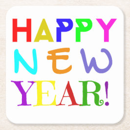 New Year Paper Coasters Set スクエアペーパーコースター