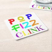 New Year Paper Coasters Set スクエアペーパーコースター (アングル)