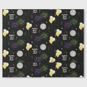 New Year Party Balloons Wrapping Paper ラッピングペーパー (フラット)