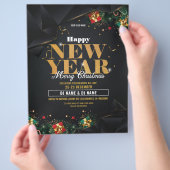New Year Party Flyer Template チラシ (手)