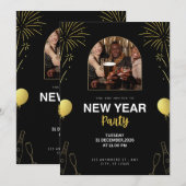 New Year Party Invitation 招待状 (正面/裏面)