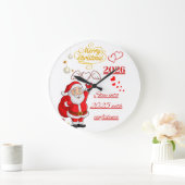 New Year Party Shirt ラージ壁時計 (ホーム)