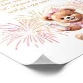 New Year Pink Baby Shower How Big Is Mommy's Belly ポスター (角)